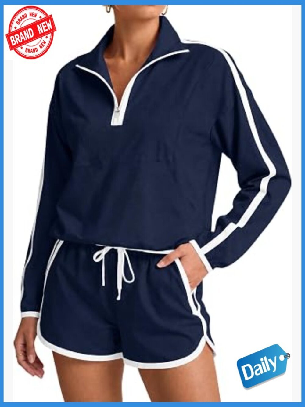 UPF 50+ Lightweight Windbreaker Jacket Athletic Short Set Tracksuit
